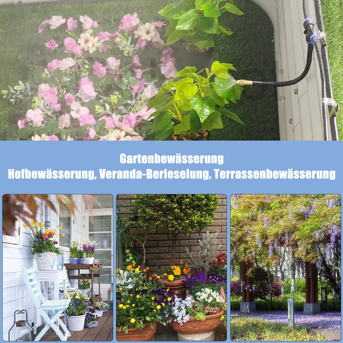 🏖️Sommer-Schnäppchen 50% Rabatt✨🌱360° Gebogenes Garten-Automatik-Bewässerungssystem