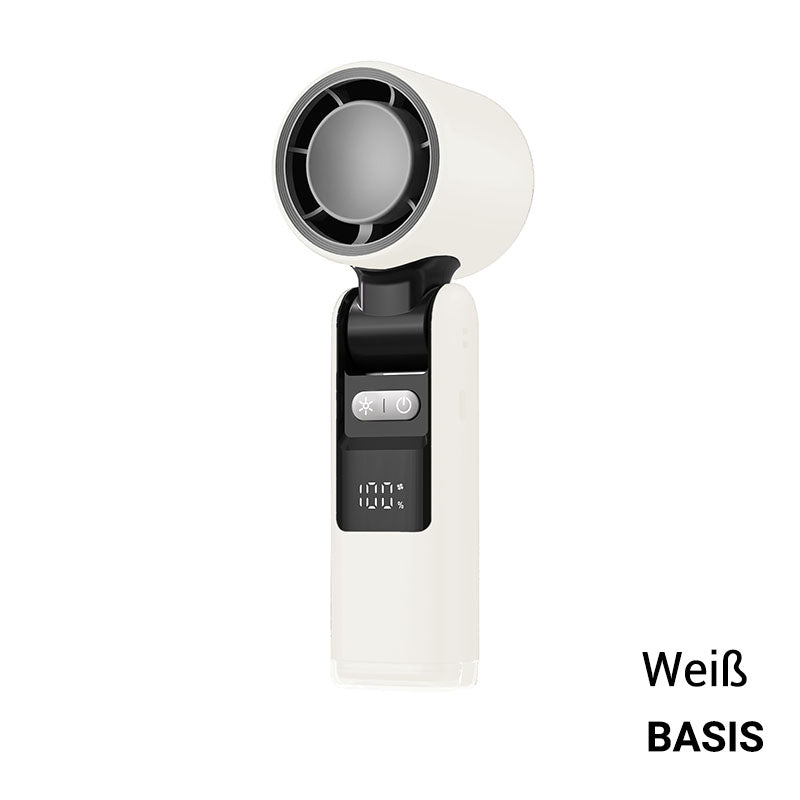 ❄️ SOMMERAKTION -50% NUR KURZE ZEIT! 🧊 Mini Handventilator mit Eiskühlfunktion – 4000mAh Akku, kompakt 183mm, 3 Farben Grau/Rosa/Weiß für Strand, Büro & Unterwegs