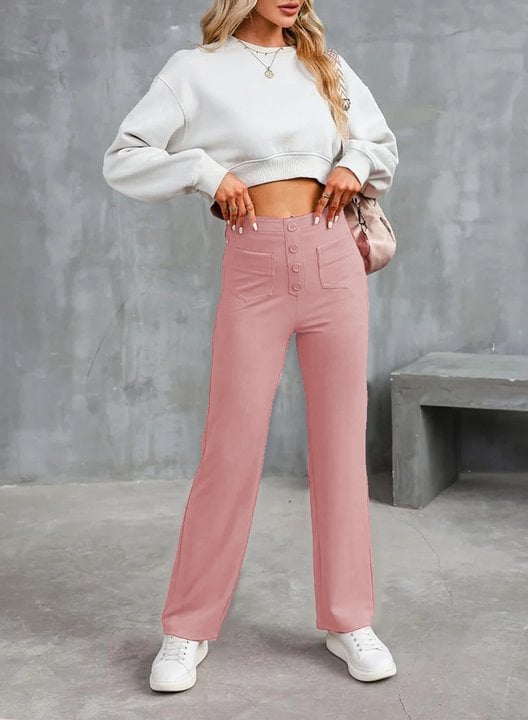 🔥Letzter Tag 50% RABATT🔥2026 NEUE Damen Casual High Waist Stretch Hose 2