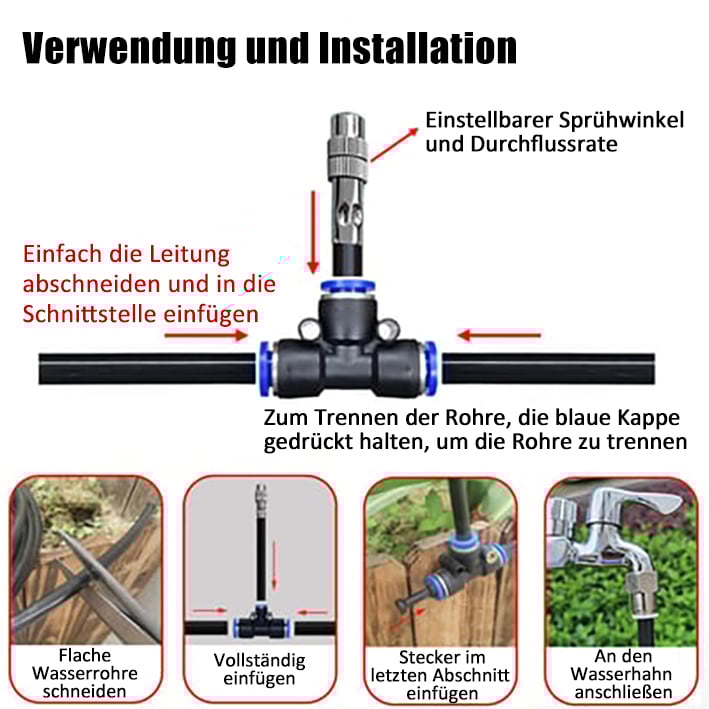 🏖️Sommer-Schnäppchen 50% Rabatt✨🌱360° Gebogenes Garten-Automatik-Bewässerungssystem