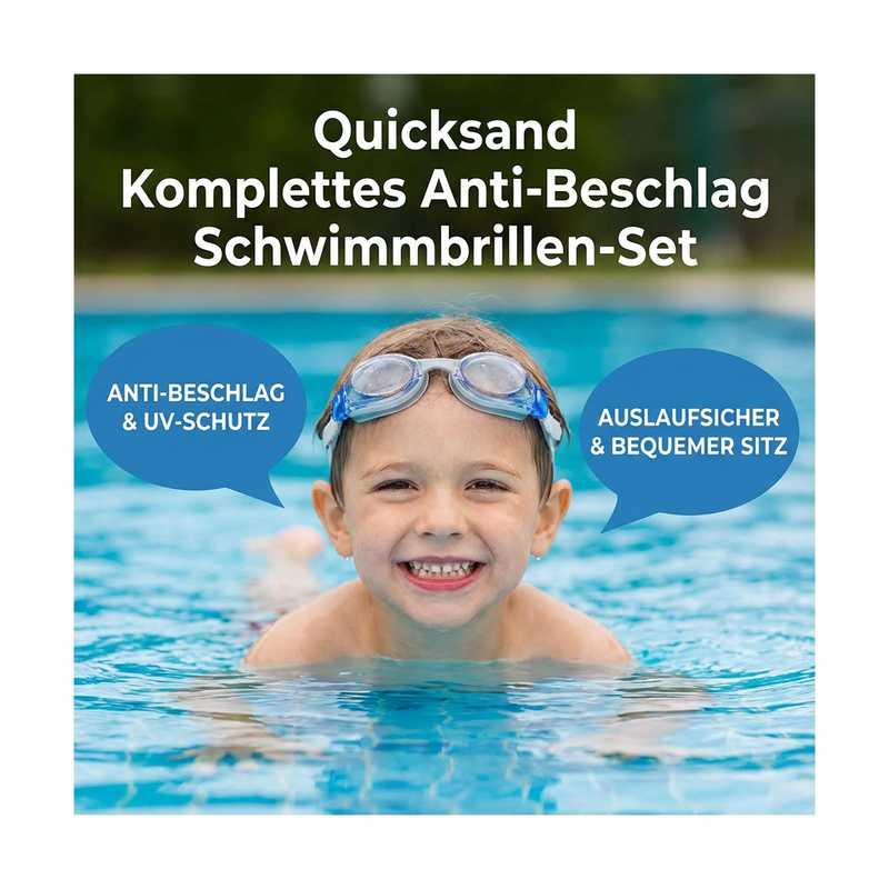 ⏰ Nur noch heute 50% Rabatt! 🏊 Kinder Schwimmbrillen Set 2 Stück, Anti-Beschlag & UV-Schutz, Weitwinkel-Glas mit Silikon-Dichtung & integrierten Ohrenstöpseln, bequemer Sitz für Jungen & Mädchen ✨