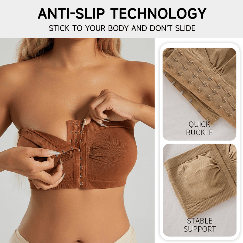 🎁Prime Day Sale 49% RABATT🔥Plus Size Strapless BH mit Frontverschluss & atmungsaktivem Material