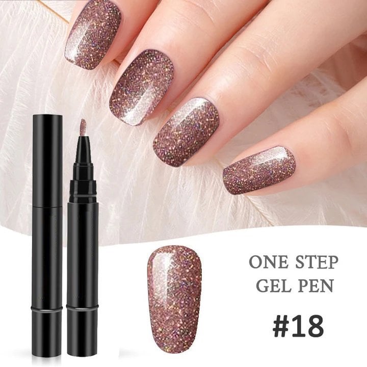 ⏰ BEGRENZTE ZEIT: KAUFE 1 BEKOMME 1 GRATIS! 💅 One Step Gel Nagelstift 18 Farben – Gratis Mini UV Handlampe für Heim-Maniküre