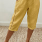 🌿 Damen Capri-Sommerhose mit Spitzendetails – Bequem, luftig & mit elastischem Bund!