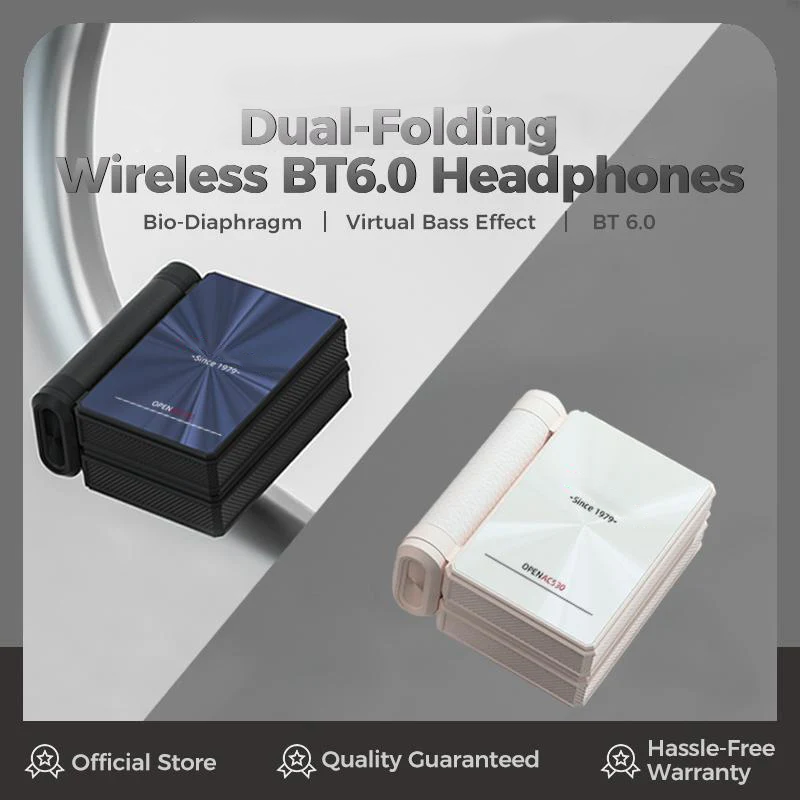 🔥 50% RABATT | Faltbare Open-Ear Bluetooth Kopfhörer 🎧 145h Akku, IPX5 wasserdicht für Sport & Alltag
