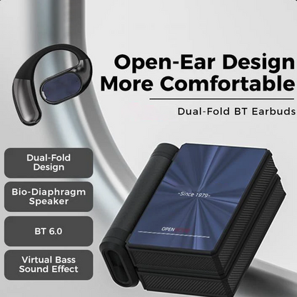 🔥 50% RABATT | Faltbare Open-Ear Bluetooth Kopfhörer 🎧 145h Akku, IPX5 wasserdicht für Sport & Alltag