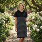 Damen elegantes Midi-Kleid mit Kapuze