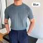 🧶 48% RABATT! Herren-Kurzarmpullover mit Rundhals & Twist-Muster – Modern, Vielseitig & Hochwertig 🧥