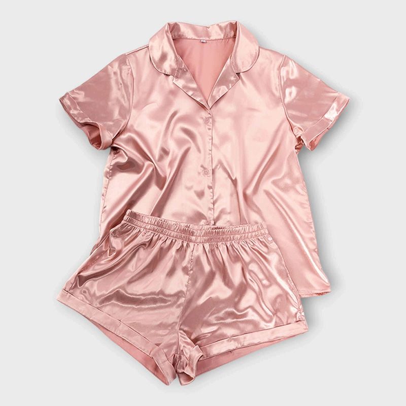 ❄️Sommerliches, bequemes Anti-Falten-Pyjama-Set aus Eisseide