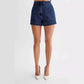 👖 Damen Denim Zweiteiler-Set ✨ Figurformendes Jeansweste & Shorts Set im Clean-Schnitt