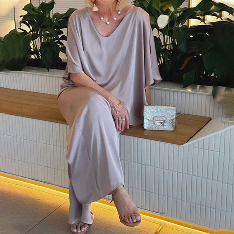 💥Sommer-Bestseller💃Zweiteiliges Set aus doppellagigem Stoff in großen Größen für Damen | Lässig, modisch und bequem