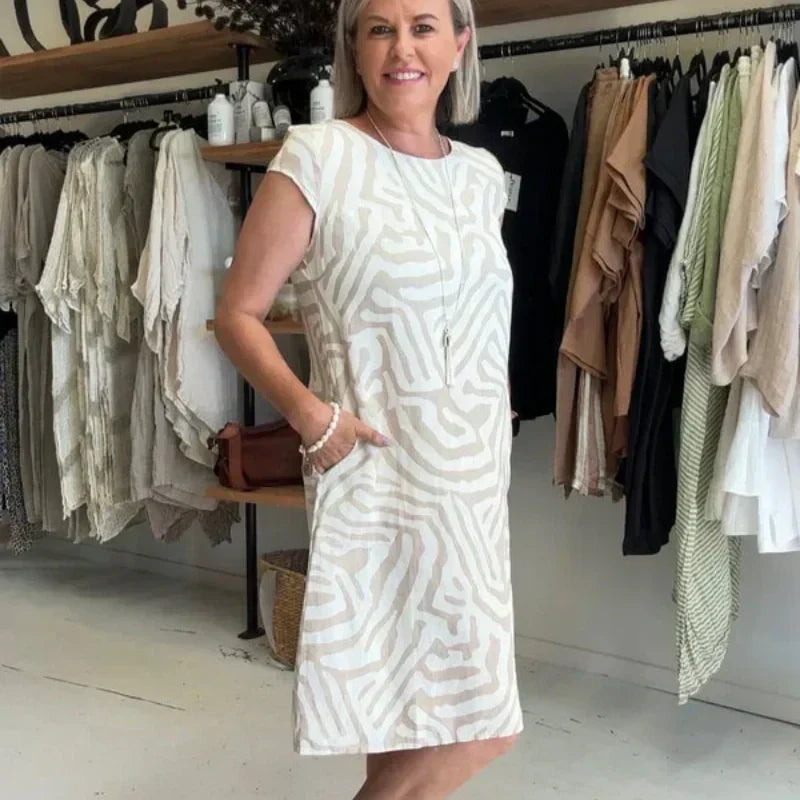 Lässiges Boho-Vintage-Kleid mit Print💃