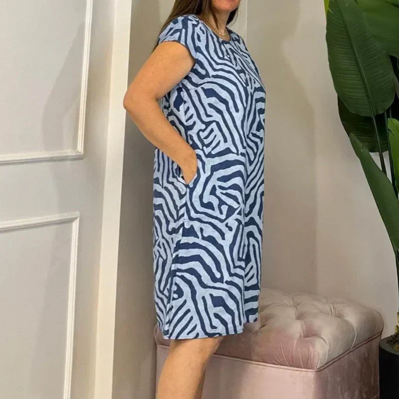 Lässiges Boho-Vintage-Kleid mit Print💃