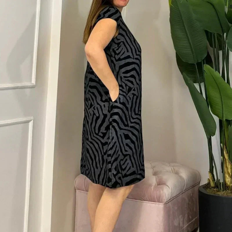 Lässiges Boho-Vintage-Kleid mit Print💃