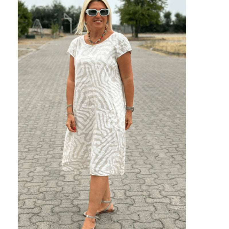 Lässiges Boho-Vintage-Kleid mit Print💃