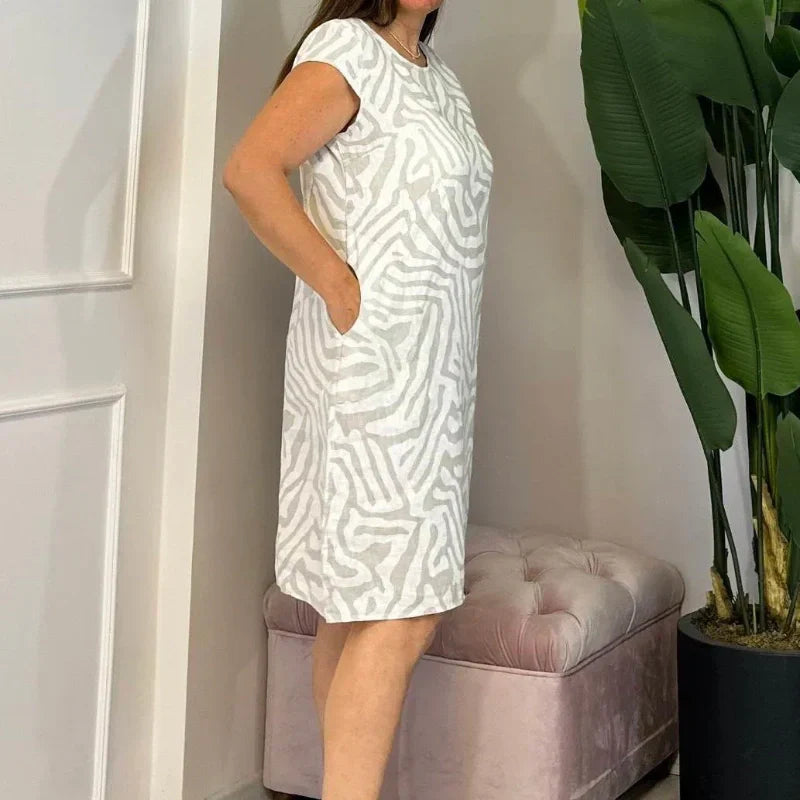 Lässiges Boho-Vintage-Kleid mit Print💃