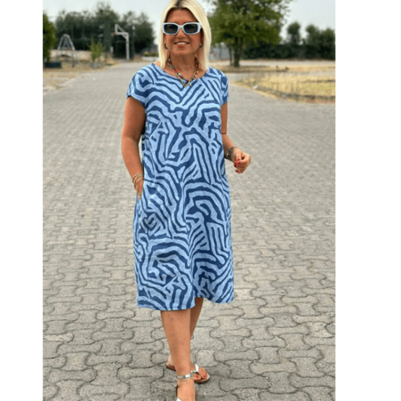 Lässiges Boho-Vintage-Kleid mit Print💃