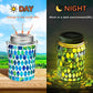 🌈 50 % RABATT FÜR BEGRENZTE ZEIT! 💝 Wasserdichte Solar Laterne im Mosaik-Glas Design – Automatische LED Nachtleuchte für Garten, Terrasse, Balkon & Camping
