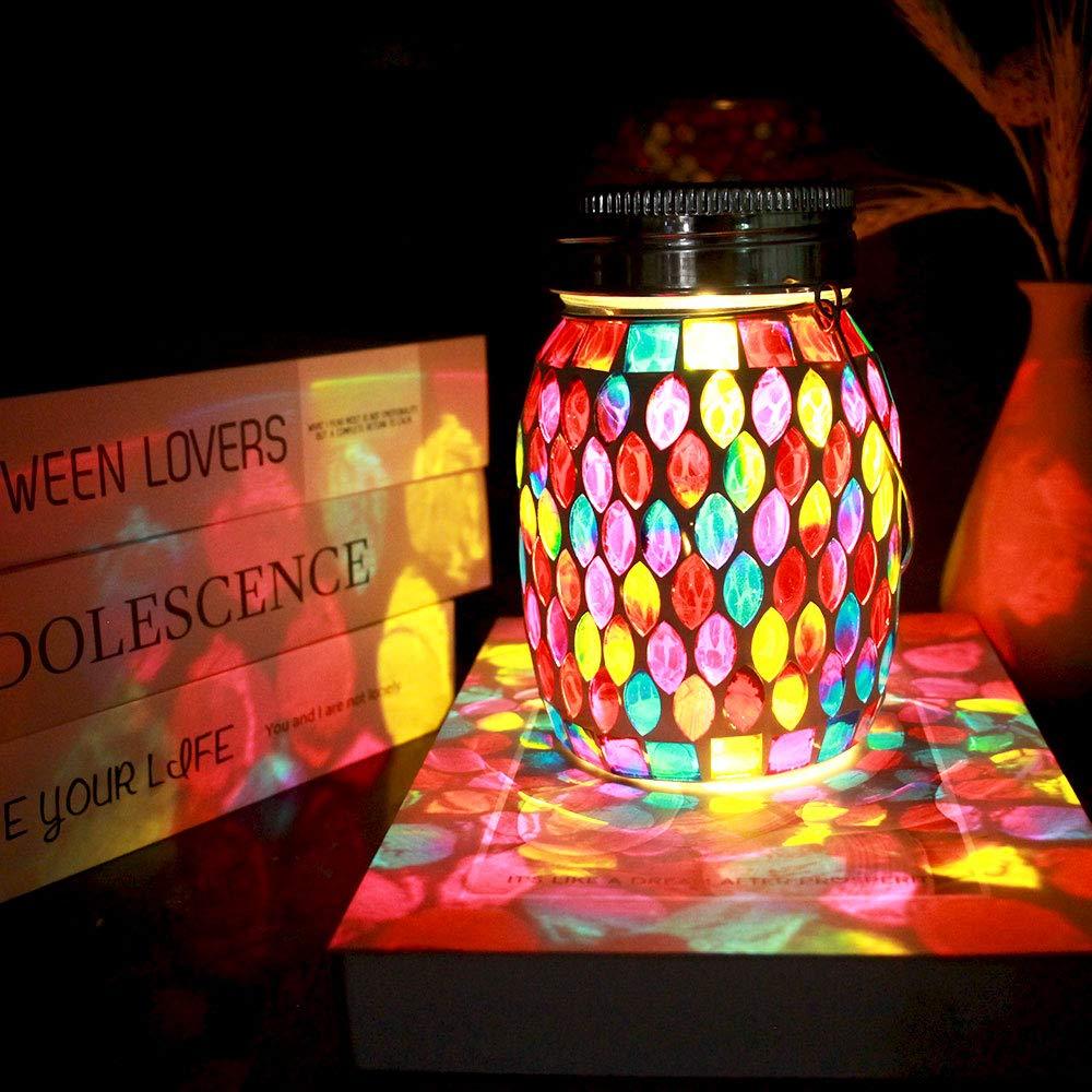 🌈 50 % RABATT FÜR BEGRENZTE ZEIT! 💝 Wasserdichte Solar Laterne im Mosaik-Glas Design – Automatische LED Nachtleuchte für Garten, Terrasse, Balkon & Camping