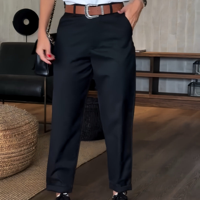 🔥 Letzter Tag! 50% Rabatt Damen High-Waist Gerade Blazerhose 🖤 Lässig & vielseitig für Büro & Alltag