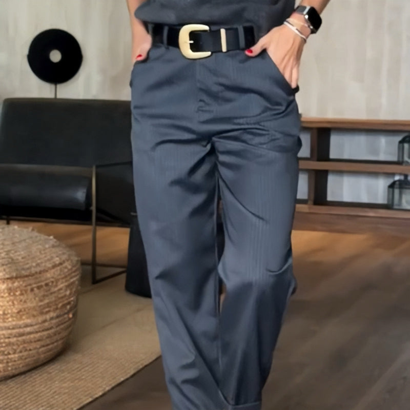 🔥 Letzter Tag! 50% Rabatt Damen High-Waist Gerade Blazerhose 🖤 Lässig & vielseitig für Büro & Alltag