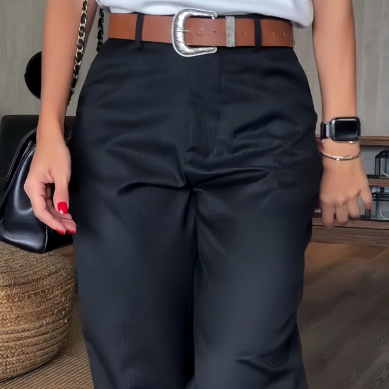 🔥 Letzter Tag! 50% Rabatt Damen High-Waist Gerade Blazerhose 🖤 Lässig & vielseitig für Büro & Alltag
