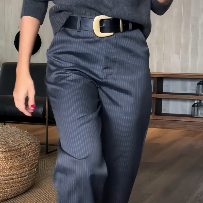 🔥 Letzter Tag! 50% Rabatt Damen High-Waist Gerade Blazerhose 🖤 Lässig & vielseitig für Büro & Alltag