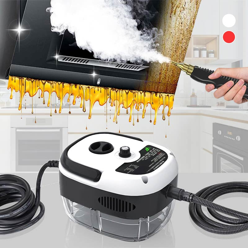 🧹 LIMITIERTER 57% RABATT! 2500W Hochdruck-Dampfreiniger mit 1L Glas-Wasserbehälter – Chemiefreie Hochtemperaturreinigung für Küche, Bad und Haushalt