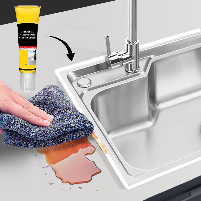 💥Multifunktionale wasserdichte weiße Dichtungsmasse mit Schaber