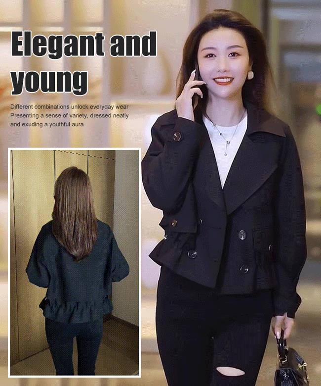 Kurzer modischer Trenchcoat im koreanischen Stil