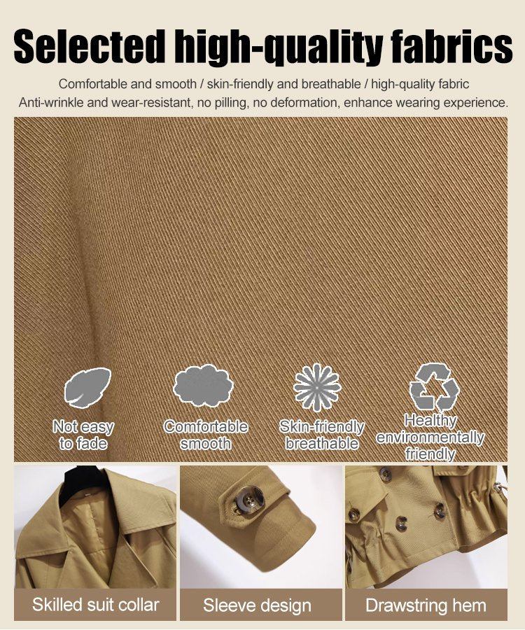 Kurzer modischer Trenchcoat im koreanischen Stil