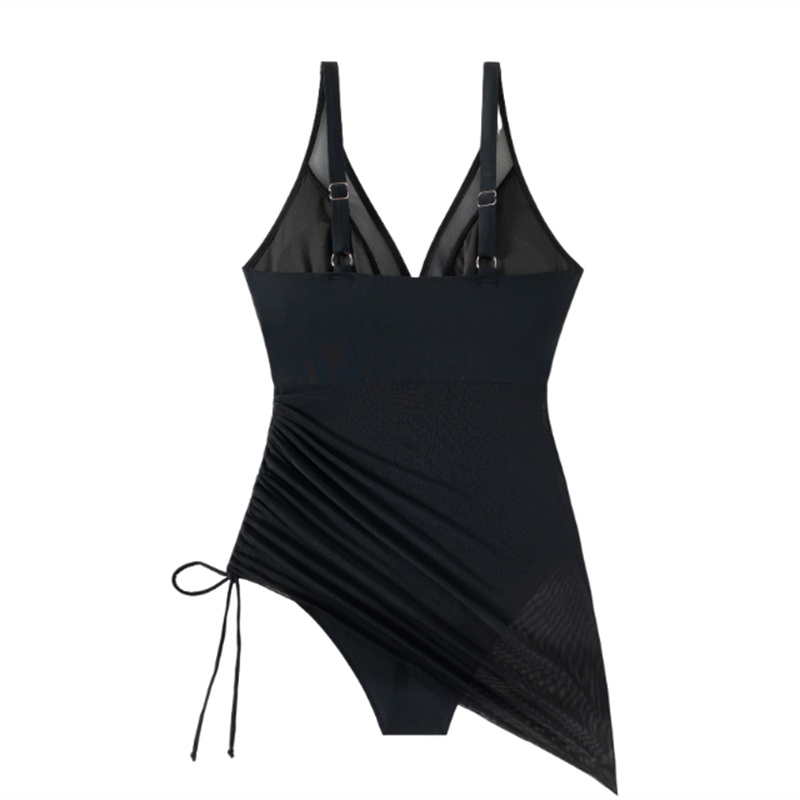 ⏳Begrenzte Zeit 50% Rabatt💥Schlankmachender transparenter Sarong-Wickel-Badeanzug aus Netzstoff👙