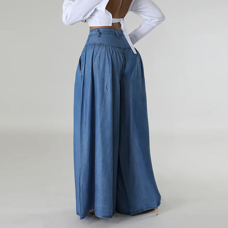 🌸NEUER SALE✨ Damenhose mit hoher Taille und weitem Bein – stilvoll, lässig und elegant! 💃