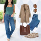 👖Maximal 50 % Rabatt!🏆High Rise Cargo Wide-Leg Stretch-Jeans für Damen
