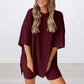 🔥 Letzter Tag! 57% Rabatt 2-teiliges Damen Sommer Set 🩳 Lockeres Oversize-Shirt + Shorts
