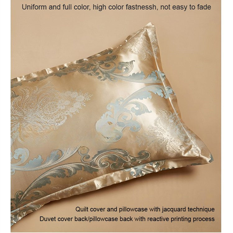 🔥Kostenloser Versand🔥Luxuriöse Satin-Jacquard-Bettwäsche in 4-teiliger Ausführung