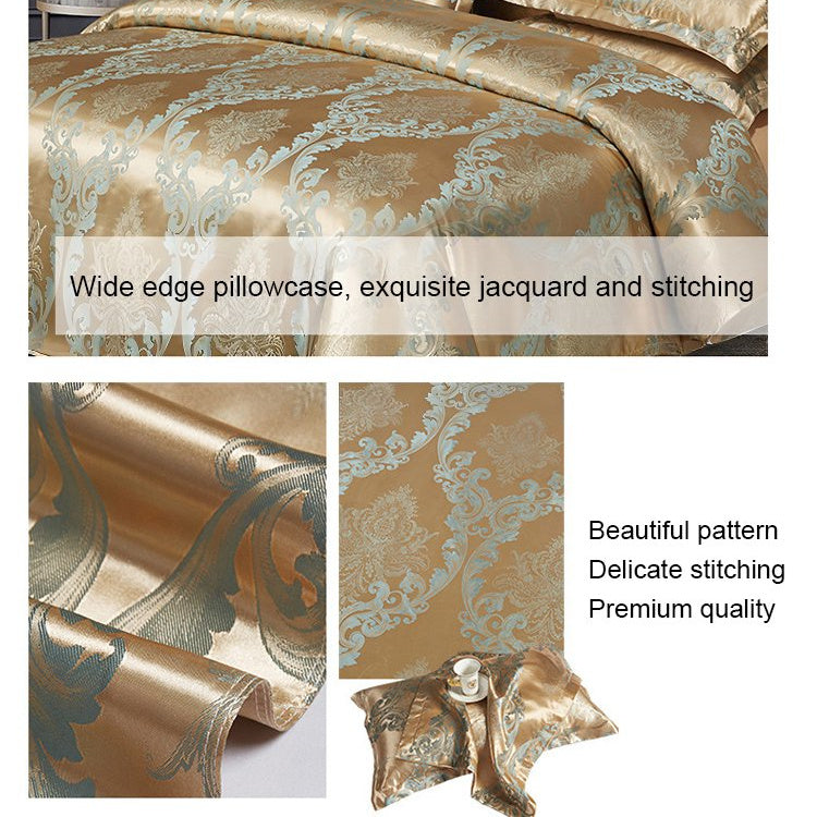 🔥Kostenloser Versand🔥Luxuriöse Satin-Jacquard-Bettwäsche in 4-teiliger Ausführung