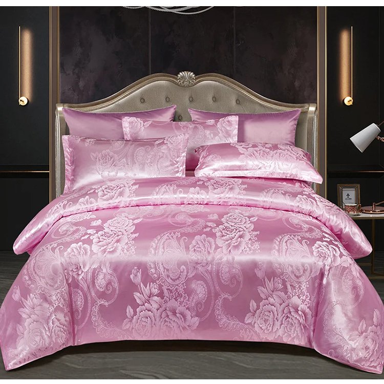 🔥Kostenloser Versand🔥Luxuriöse Satin-Jacquard-Bettwäsche in 4-teiliger Ausführung