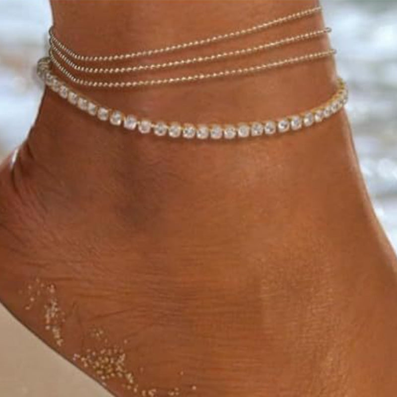 ✨ Wasserdichtes Schicht-Fußkettchen – Dein neuer Lieblings-Accessoire für Strand & Alltag!