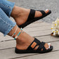 🔥Bequeme Damen-Sandalen mit flacher Sohle – Offene Zehenpartie, atmungsaktives Mesh für breite Füße im Sommer💖