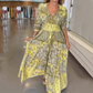 🔥 Frühjahr/Sommer Sale - 50% OFF 💃 Elegante Floral Drawstring Long Dresses für Damen