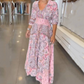 🔥 Frühjahr/Sommer Sale - 50% OFF 💃 Elegante Floral Drawstring Long Dresses für Damen