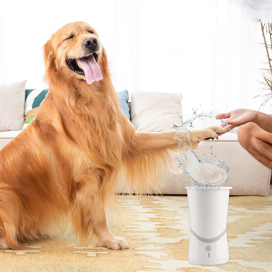 🐩 Automatischer rotierender Pfotenreiniger für Haustiere