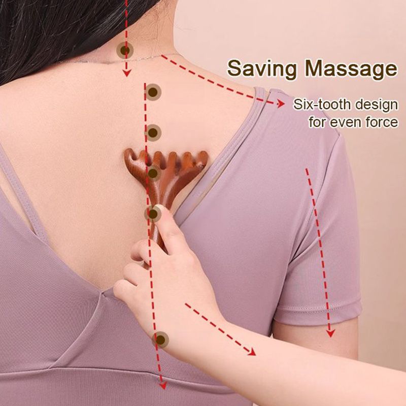 🌿 50 % RABATT FÜR BEGRENZTE ZEIT! 🪮 Holz Meridian Massagekamm mit 6 abgerundeten Krallen – Entspannt Kopfhaut, löst Verspannungen im Nacken & stimuliert die Haarfollikel