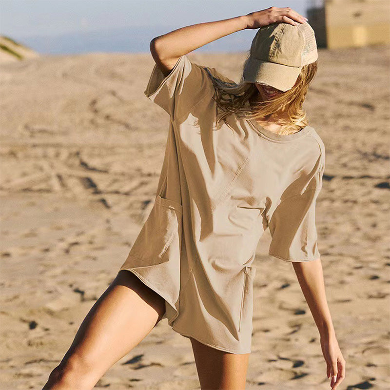 💐 50 % RABATT FÜR BEGRENZTE ZEIT! 💃 Lässiger Oversize Romper mit offenem Rücken – Figurformender Schnitt, praktische Tasche, luftiger Stoff für Alltag & Sommer