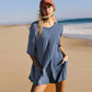 💐 50 % RABATT FÜR BEGRENZTE ZEIT! 💃 Lässiger Oversize Romper mit offenem Rücken – Figurformender Schnitt, praktische Tasche, luftiger Stoff für Alltag & Sommer
