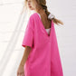 💐 50 % RABATT FÜR BEGRENZTE ZEIT! 💃 Lässiger Oversize Romper mit offenem Rücken – Figurformender Schnitt, praktische Tasche, luftiger Stoff für Alltag & Sommer