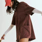 💐 50 % RABATT FÜR BEGRENZTE ZEIT! 💃 Lässiger Oversize Romper mit offenem Rücken – Figurformender Schnitt, praktische Tasche, luftiger Stoff für Alltag & Sommer