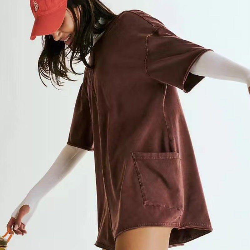💐 50 % RABATT FÜR BEGRENZTE ZEIT! 💃 Lässiger Oversize Romper mit offenem Rücken – Figurformender Schnitt, praktische Tasche, luftiger Stoff für Alltag & Sommer