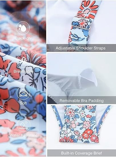 💥Letztes Tagessonderangebot 49 % RABATT🩱Vintage-Tankini-Badeanzüge mit Bauchkontrolle für Damen